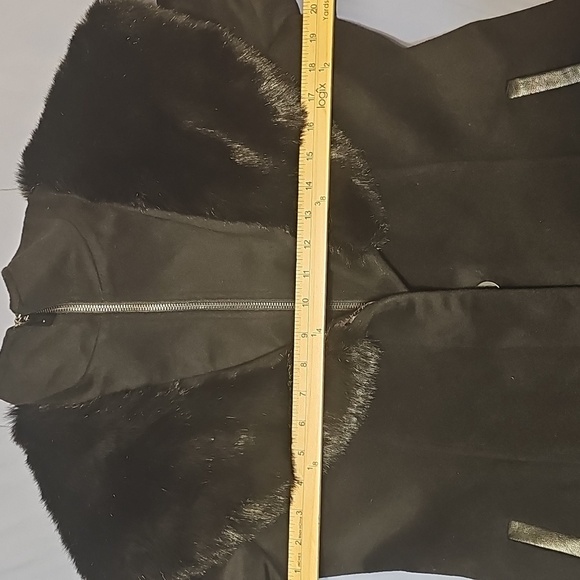 Via Spiga Faux Fur Collar Wool Trim Coat - Picture 11 of 11